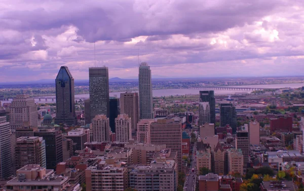 Vogelperspektive Auf Die Innenstadt Von Montreal Oktober 2010 Downtown Montreal — Stockfoto