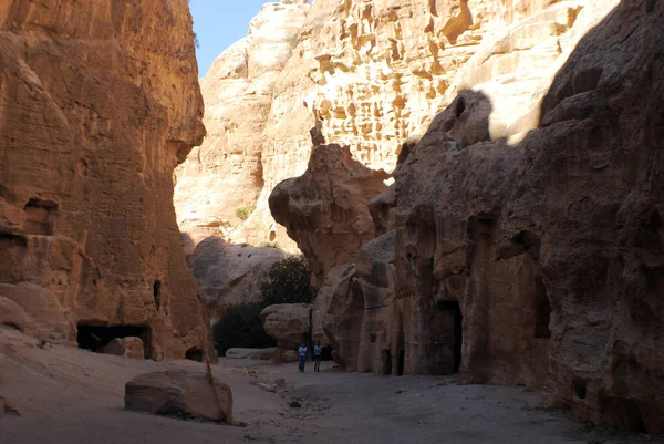 Ancient Abandoned Rock City Petra Jordan Petra One New Seven — Stock Photo, Image