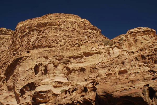 Landskap Berg Petra Ruin Och Antika Staden Wadi Musa Jordanien — Stockfoto