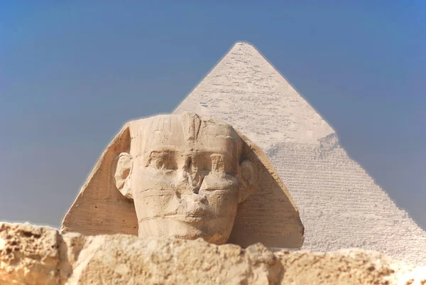 Stor Sfinx Giza Fader Dread Vanligen Kallad Sfinx Giza Kalkstensstaty — Stockfoto