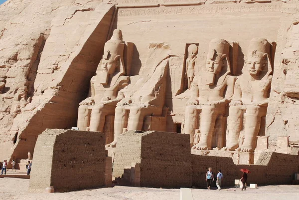 Abu Simbel 2008 Храми Абу Сімбел Два Масивні Кам Яні — стокове фото