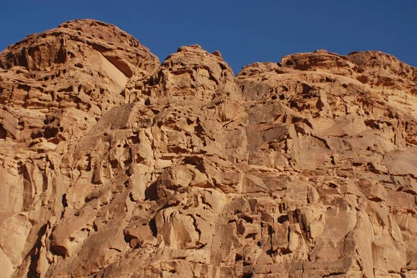 Vista Panorâmica Paisagem Deserto Jordânia Perto Antiga Cidade Petra — Fotografia de Stock