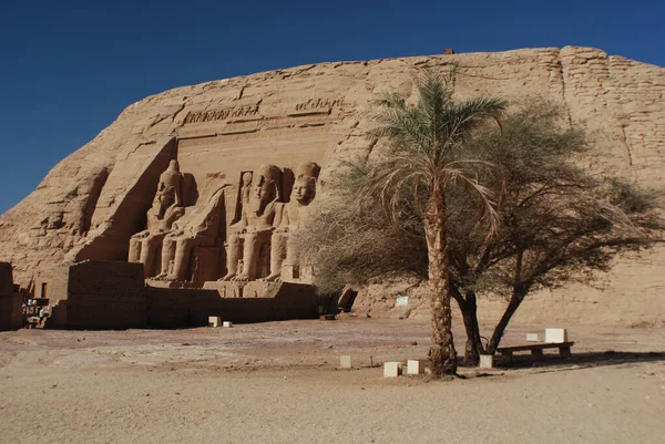 Αμπού Σιμπέλ Ναός Του Βασιλιά Ραμσή Ένα Αριστούργημα Των Φαραωνικών — Φωτογραφία Αρχείου
