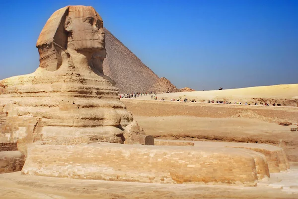 Cairo Egypt 2010 Great Sphinx Giza Sphinx Giza Limestone Statue — Stock Photo, Image