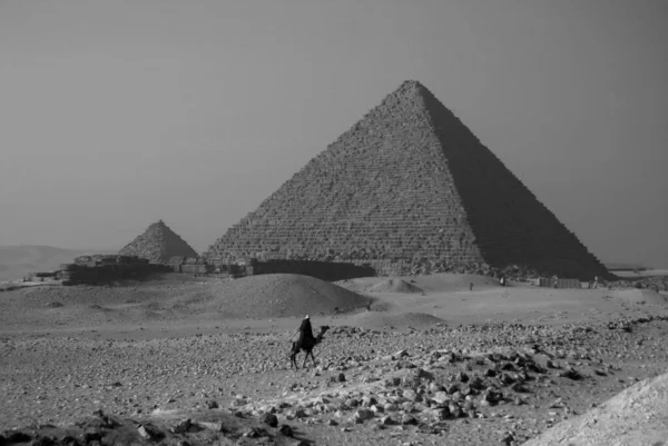 Giza Piramidi Khufu Piramidi Olarak Bilinen Büyük Giza Piramidi Anda — Stok fotoğraf