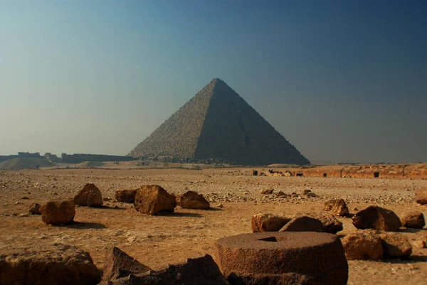 Cairo Egypt Velká Pyramida Gíze Známá Také Jako Pyramida Chufu — Stock fotografie