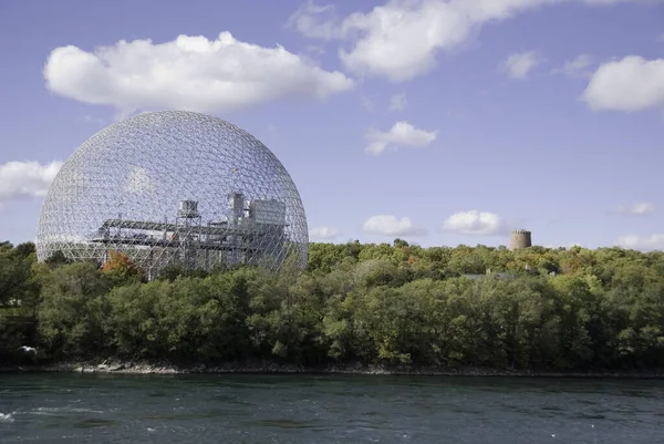 Montreal Quebec Canada 2010 Fall Geodesic Dome Called Montreal Biosphere — Stock Photo, Image