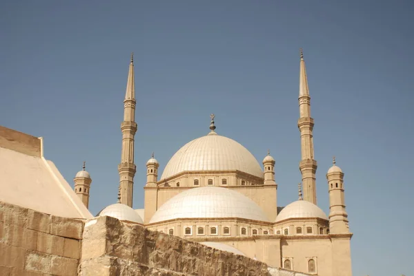 Мечеть Мухаммеда Али Паши Алабастр Мечети Расположен Цитадели Каира Египте — стоковое фото