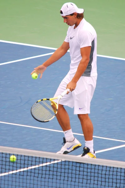 Montreal Srpna 2011 Montrealu Kanada Raphael Nadal Tréninkovém Kurtu Montreal — Stock fotografie