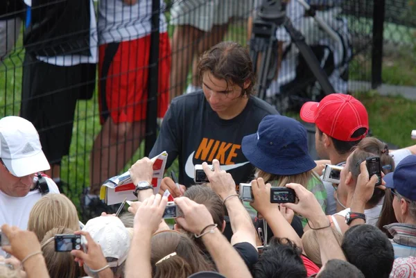 Montreal August Raphael Nadal Шанувальниками Кубку Монреаля Роджерса Серпня 2011 — стокове фото