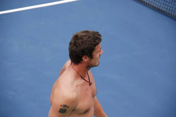 Montreal Αυγούστου Marat Safin Χωρίς Πουκάμισο Στο Γήπεδο Του Montreal — Φωτογραφία Αρχείου