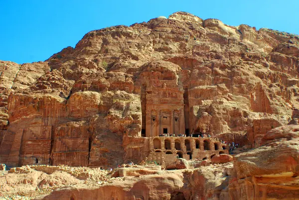 Petra Klippstaden Jordanien Tempel Gravar Teatrar Och Andra Byggnader Unesco — Stockfoto