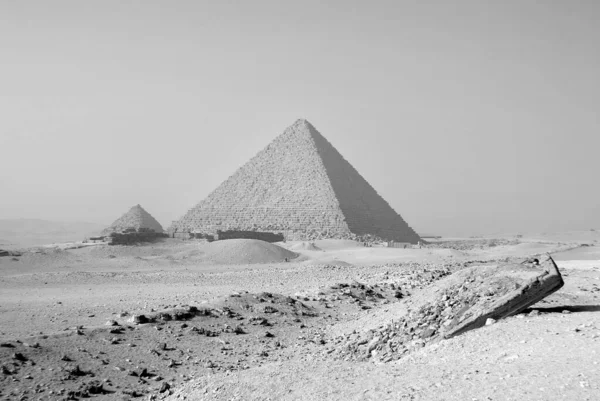 Giza Piramidi Khufu Piramidi Olarak Bilinen Büyük Giza Piramidi Anda — Stok fotoğraf