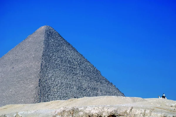 Великая Пирамида Гизы Известная Пирамида Хуфу Пирамида Хеопса Является Старейшей — стоковое фото