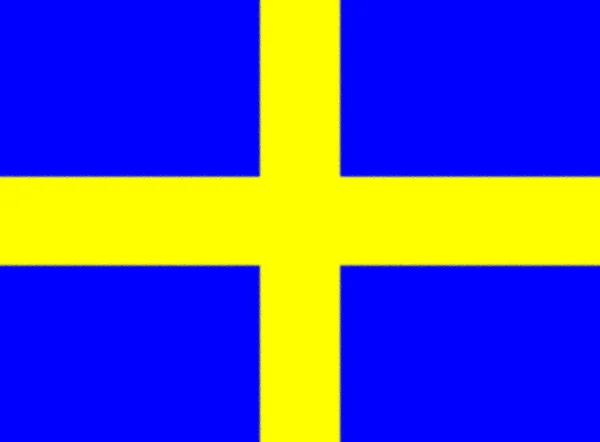 Σημαία Σουηδίας Υφή Φόντου — Φωτογραφία Αρχείου