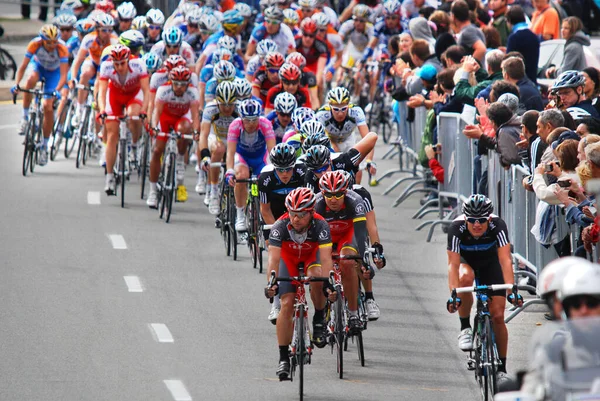 Montreal Kanada Července Skupina Cyklistů Akci Roce 2012 Kalendář Cyklistiky — Stock fotografie