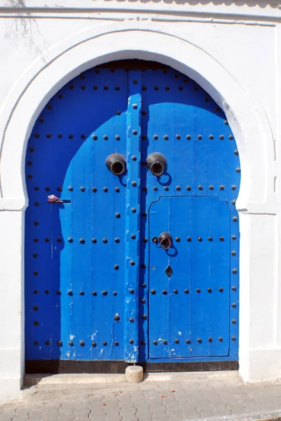 Porte Fermée Dans Sidi Bou Dit Tunisie — Photo