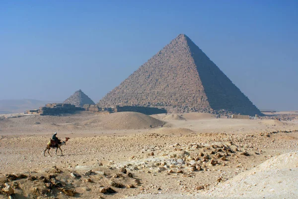Cairo Egypt Μεγάλη Πυραμίδα Της Γκίζας Επίσης Γνωστή Πυραμίδα Του — Φωτογραφία Αρχείου