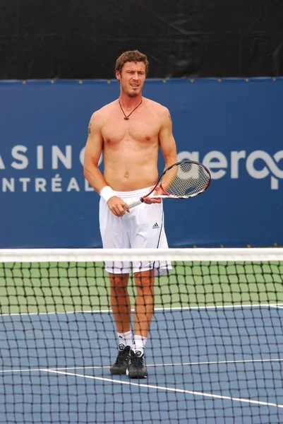 Montréal Août Marat Safin Sans Chemise Sur Court Coupe Rogers — Photo