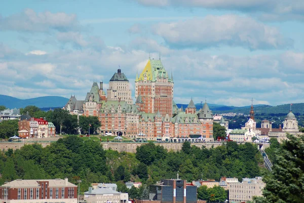 Pohled Starý Quebec Chteau Frontenac Quebec Kanada Byla Vyhlášena Národním — Stock fotografie