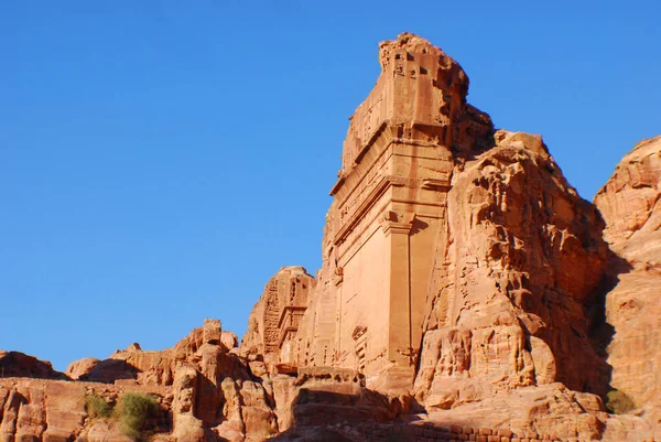 Antigua Ciudad Rocosa Abandonada Petra Jordania Petra Una Las Nuevas —  Fotos de Stock