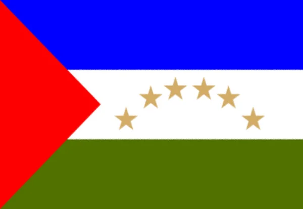 Vlag Van Autonome Regio Atlantico Nicaragua — Stockfoto