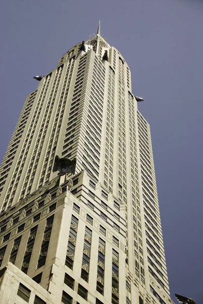 Nova Iorque Eua Outubro 2020 Detalhes Fachada Edifício Chrysler Nova — Fotografia de Stock