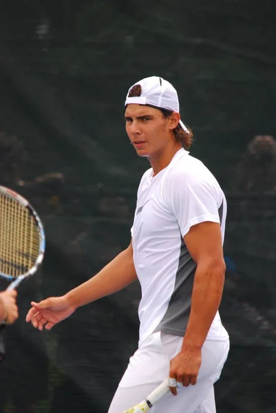 Montreal Agosto Raphael Nadal Sul Campo Allenamento Della Montreal Rogers — Foto Stock