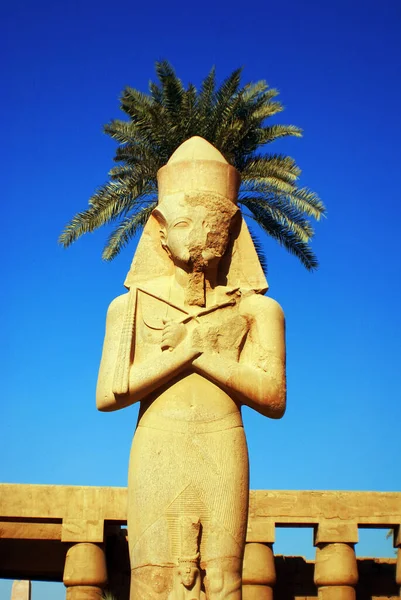 Estátua Antiga Templo Luxor Egito — Fotografia de Stock