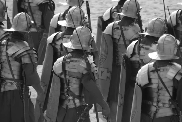 Jerash Jordan November Йорданські Чоловіки Одягаються Римські Солдати Під Час — стокове фото