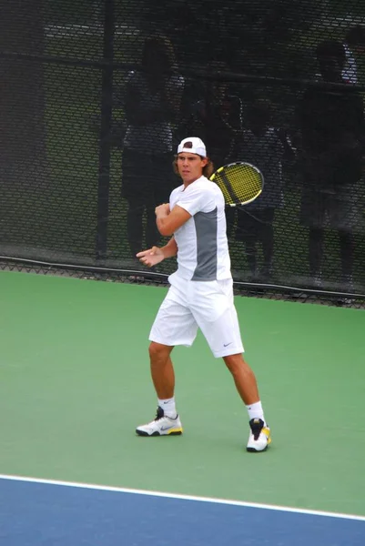 Montreal Agosto Rafael Nadal Cancha Entrenamiento Montreal Rogers Cup Agosto — Foto de Stock