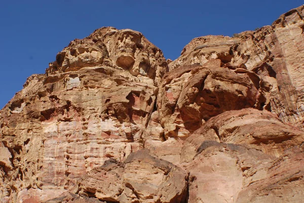 Paisagem Montanha Petra Ruína Cidade Antiga Wadi Musa Jordânia Árabe — Fotografia de Stock