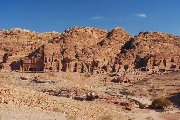 Ürdün Deki Eski Terk Edilmiş Rock Şehri Petra Petra Dünya — Stok fotoğraf