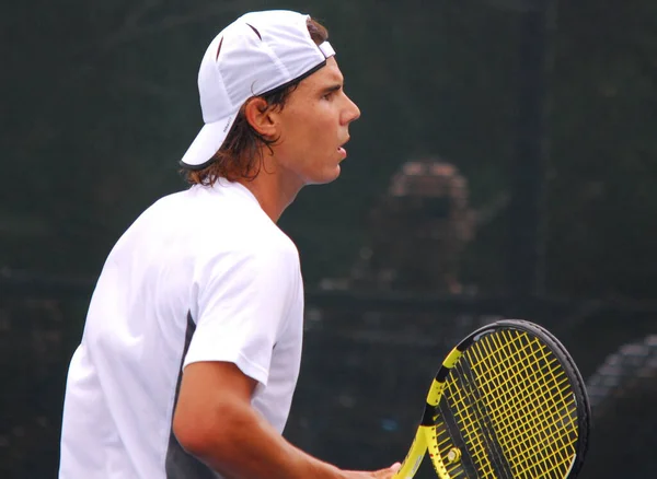 Montréal Août Raphael Nadal Sur Terrain Entraînement Coupe Rogers Montréal — Photo