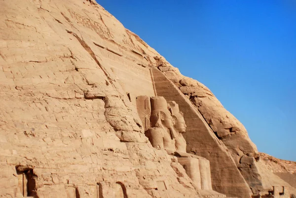 Abu Simbel Temples Two Massive Rock Temples Border Sudan Complex — Stock Photo, Image