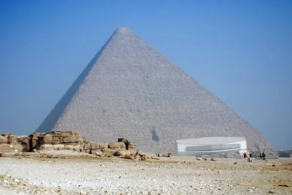 Grande Pirâmide Gizé Também Conhecida Como Pirâmide Khufu Pirâmide Cheops — Fotografia de Stock