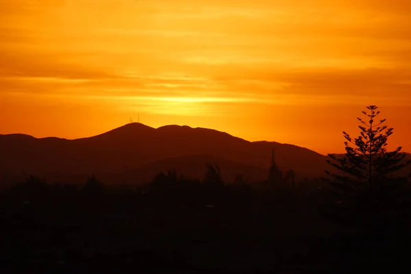 Sunset Peruvian Desert Ariquipa Peru — Stock Photo, Image