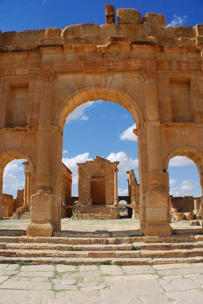 Ρωμαϊκή Περιοχή Dougga Τυνησία — Φωτογραφία Αρχείου