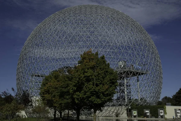 Cúpula Geodésica Llamada Biosfera Museo Montreal Dedicado Agua Medio Ambiente — Foto de Stock