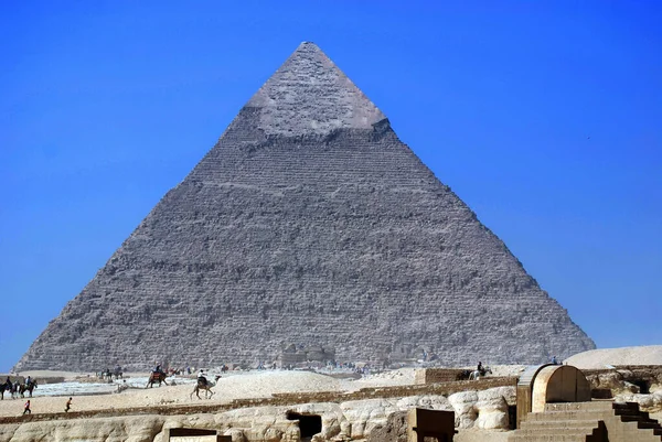 Den Stora Pyramiden Giza Även Känd Som Pyramiden Khufu Eller — Stockfoto