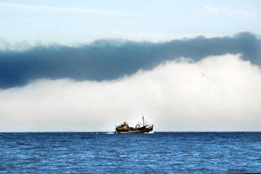 Hout BAY SOUTH AFRICA - 05: 05 29 2007: Cape Town, Güney Afrika 'daki Hout Bay banliyösünde balıkçı teknesi