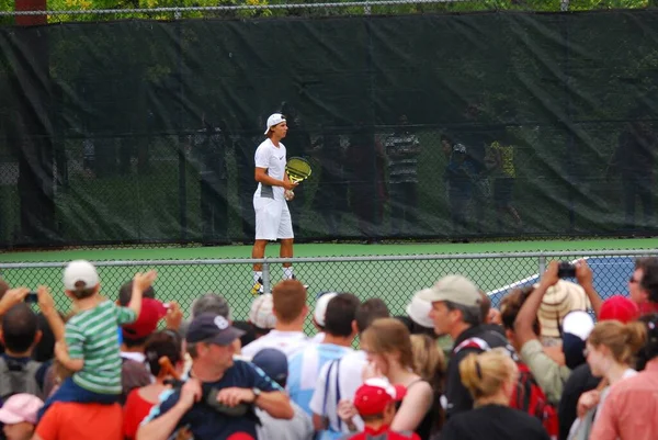 Montreal Αυγουστου Raphael Nadal Στο Εκπαιδευτικό Δικαστήριο Του Μόντρεαλ Rogers — Φωτογραφία Αρχείου