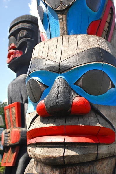 Duncan Canada June 2015 Totem Pole Duncan Tourism Slogan City — Stock Photo, Image