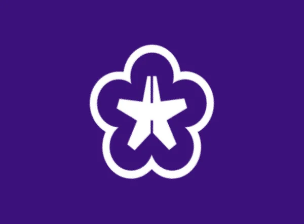 Japan Fukuoka Län Kitakyushu Stad Flagga Illustration — Stockfoto
