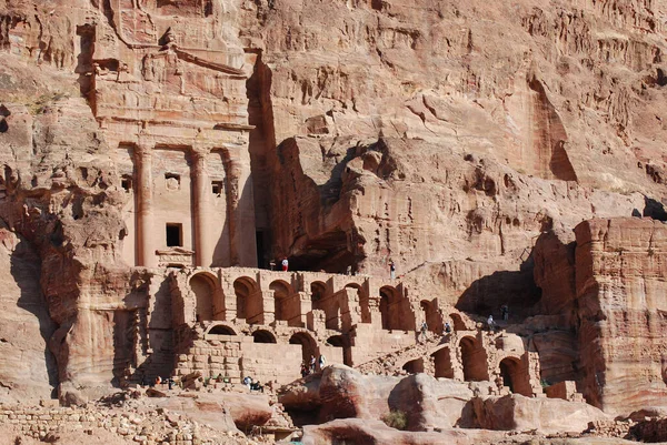 Ancient Abandoned Rock City Petra Jordan Petra One New Seven — Stock Photo, Image