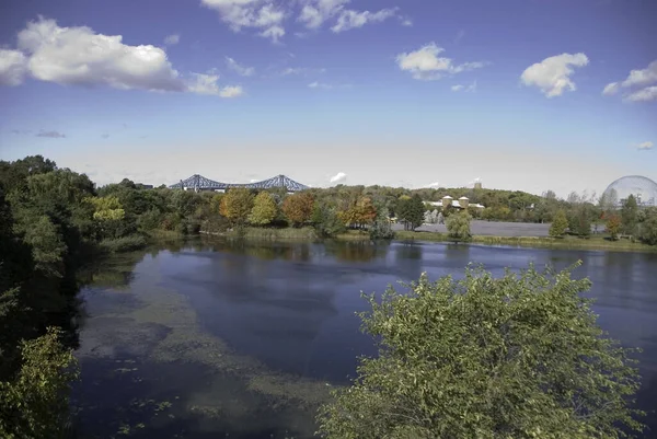 Herbst Spiegelung Der Landschaft Montreal Provinz Quebec Kanada — Stockfoto