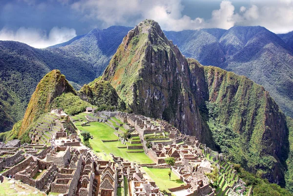 Machu Picchu Machu Pikchu Quechua Machu Vecchio Vecchio Piramide Pikchu — Foto Stock