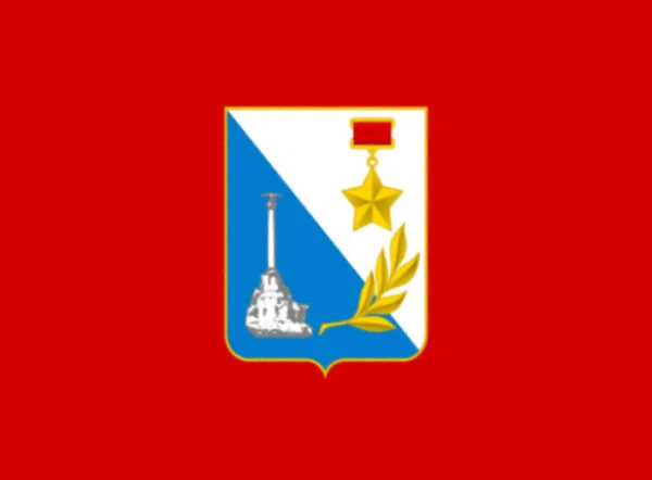 Vlag Van Sevastopol Achtergrond Textuur — Stockfoto