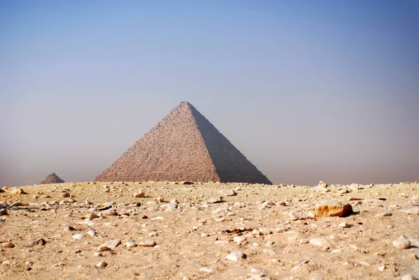 Μεγάλη Πυραμίδα Της Γκίζας Επίσης Γνωστή Πυραμίδα Του Χέοπα Πυραμίδα — Φωτογραφία Αρχείου