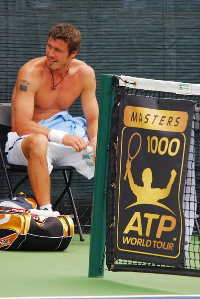 Montreal August Marat Safin Ohne Hemd Auf Dem Court Des — Stockfoto